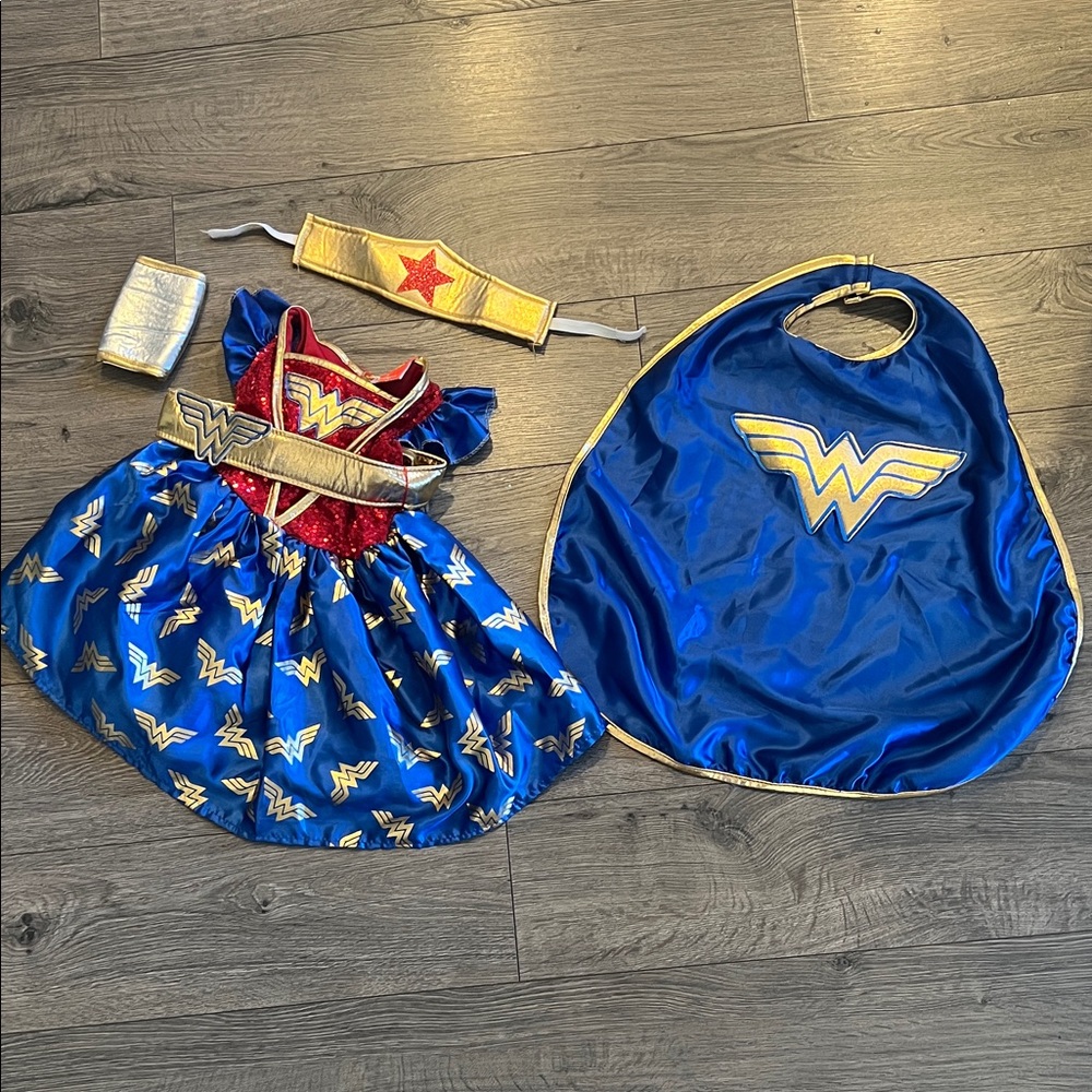 Wonder Woman Kids Costume - Blue and Gold